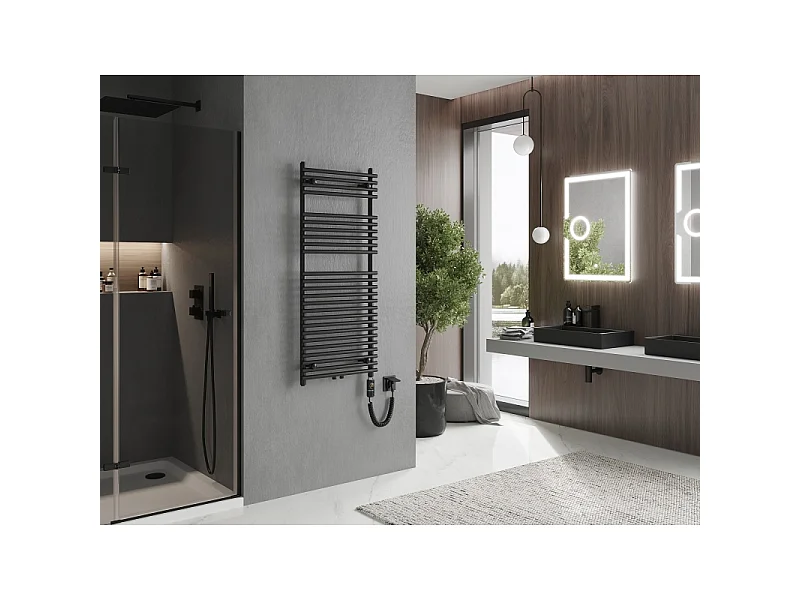 Mexen Sol radiateur électrique 1200 x 500 mm, 600 W, noir - W125-1200-500-2600-70
