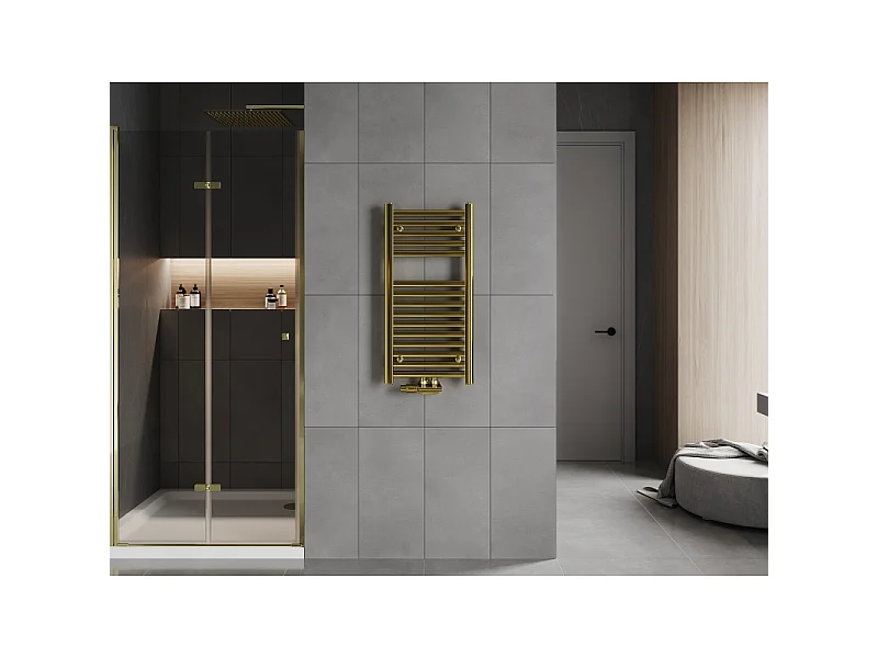 Mexen Hades radiador de casa de banho 800 x 400 mm, 253 W, dourado - W104-0800-400-00-50