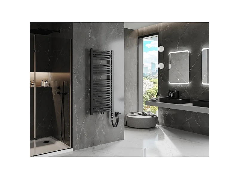 Mexen Pluton radiateur électrique 1200 x 500 mm, 600 W, noir - W106-1200-500-2600-70