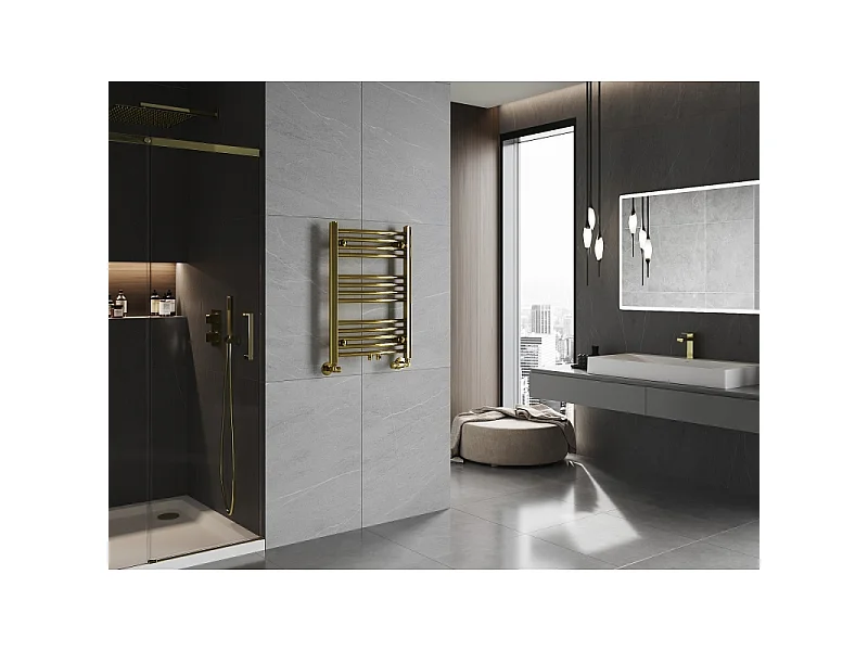 Mexen Ares radiador de casa de banho 700 x 500 mm, 226 W, dourado - W102-0700-500-00-50