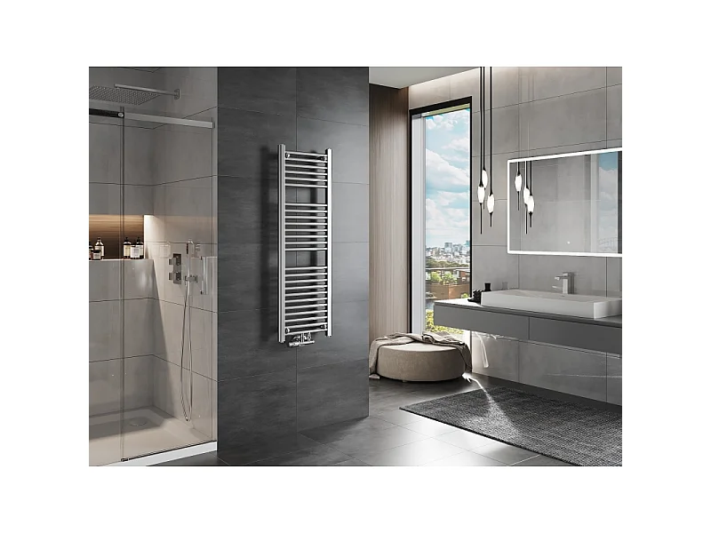 Mexen Mars radiador de casa de banho 1200 x 400 mm, 346 W, cromado - W110-1200-400-00-01
