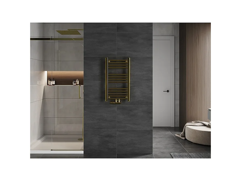 Mexen Mars radiador de casa de banho 700 x 400 mm, 188 W, dourado - W110-0700-400-00-50