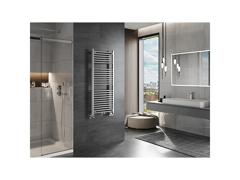 Mexen Mars radiador de casa de banho 1200 x 500 mm, 417 W, cromado - W110-1200-500-00-01