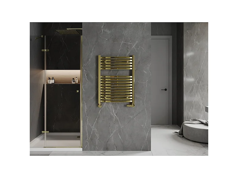 Mexen Helios badeværelsesradiator 800 x 600 mm, 354 W, gylden - W103-0800-600-00-50