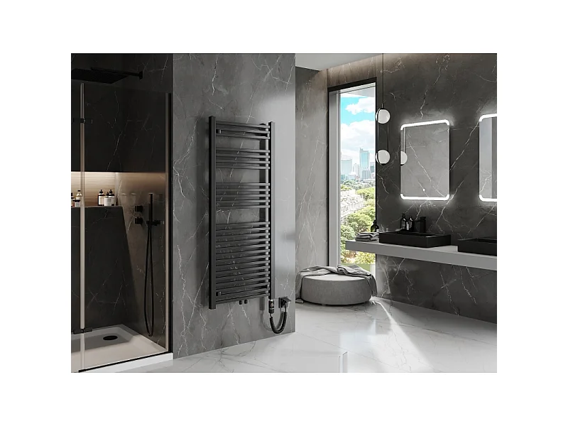 Mexen Pluton radiateur électrique 1450 x 600 mm, 900 W, noir - W106-1450-600-2900-70