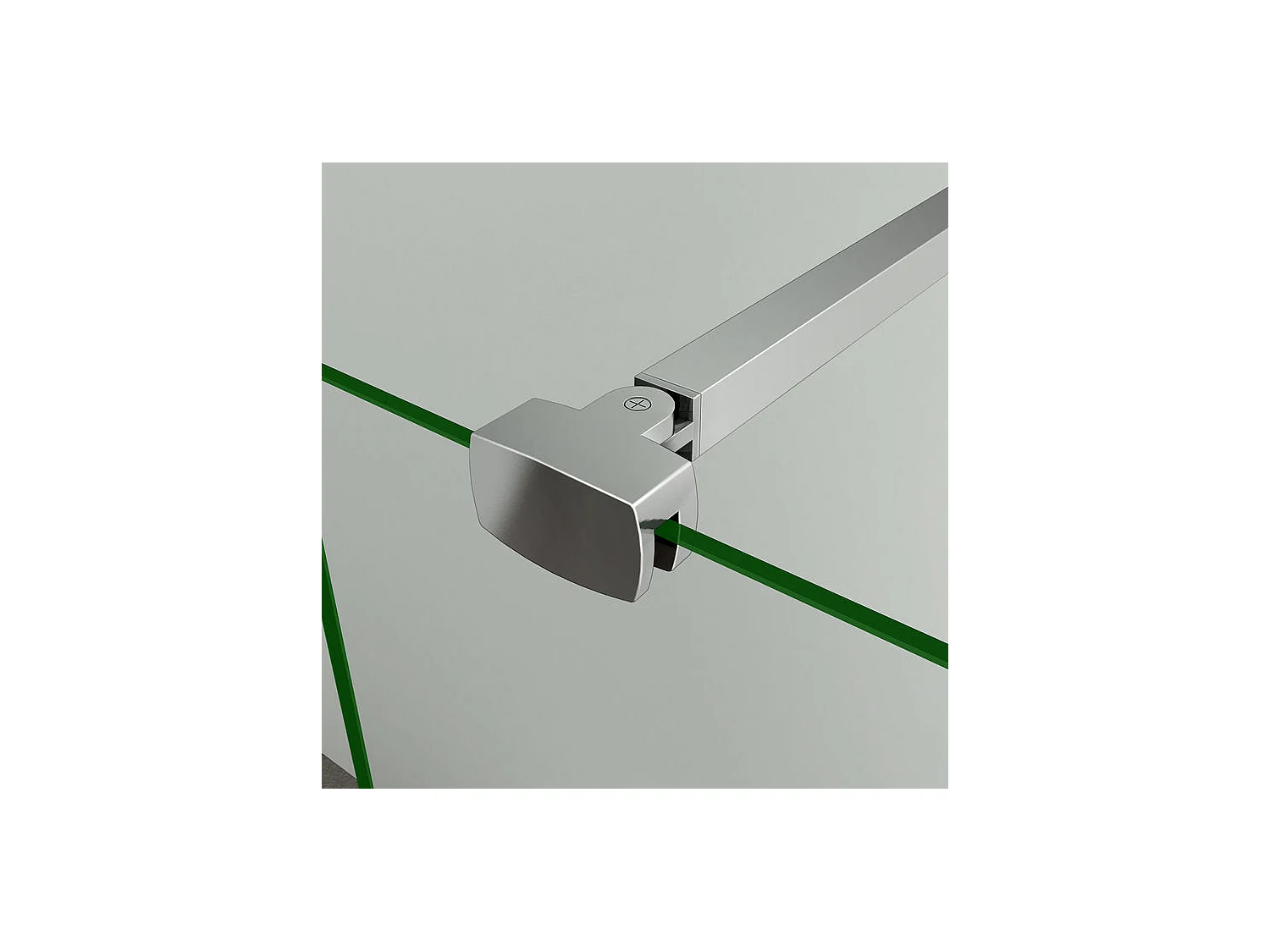 Paroi de douche à l'italienne 140x200cm - 8mm verre trempé sablé - Avec barre de fixation 90cm Pince renforcée