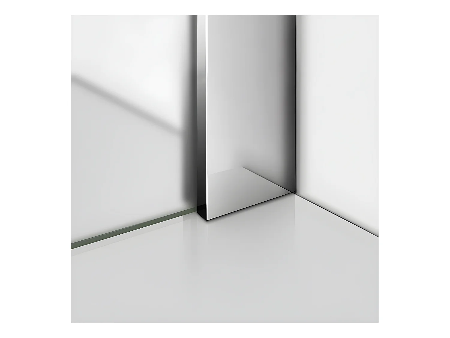 Paroi de douche à l'italienne 140x200cm - 8mm verre trempé sablé - Avec barre de fixation 140cm en carré