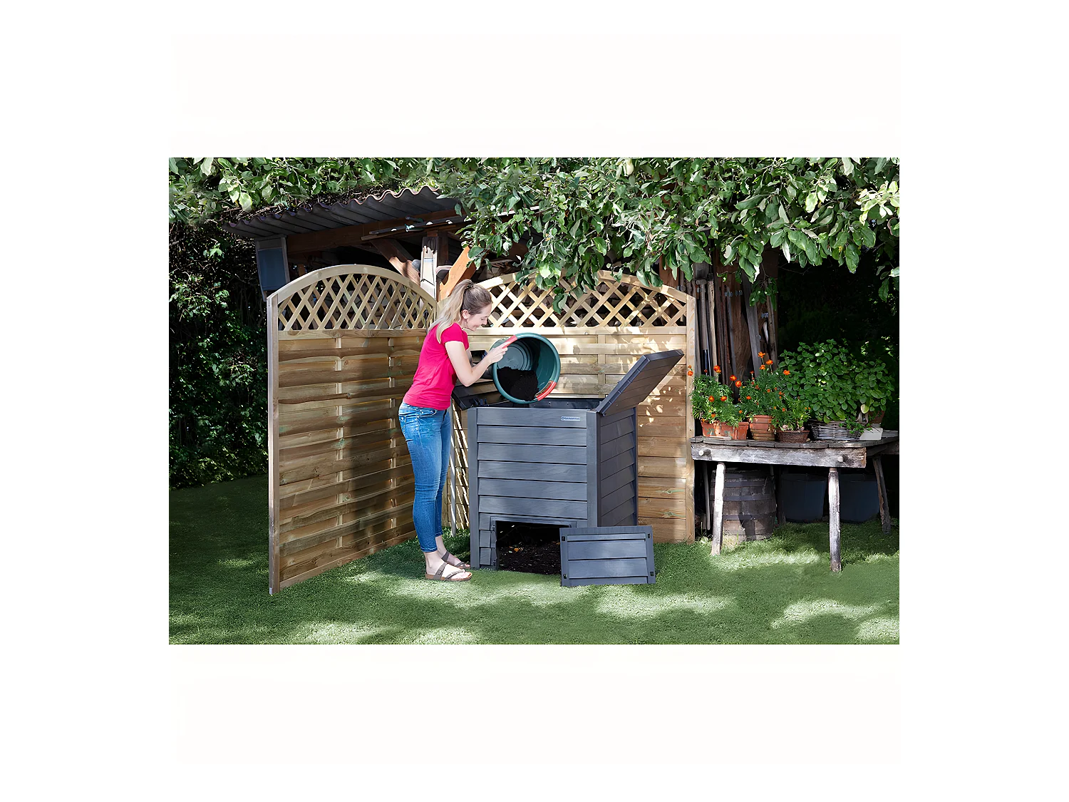 Composteur Thermo Wood Apparence Bois 600l