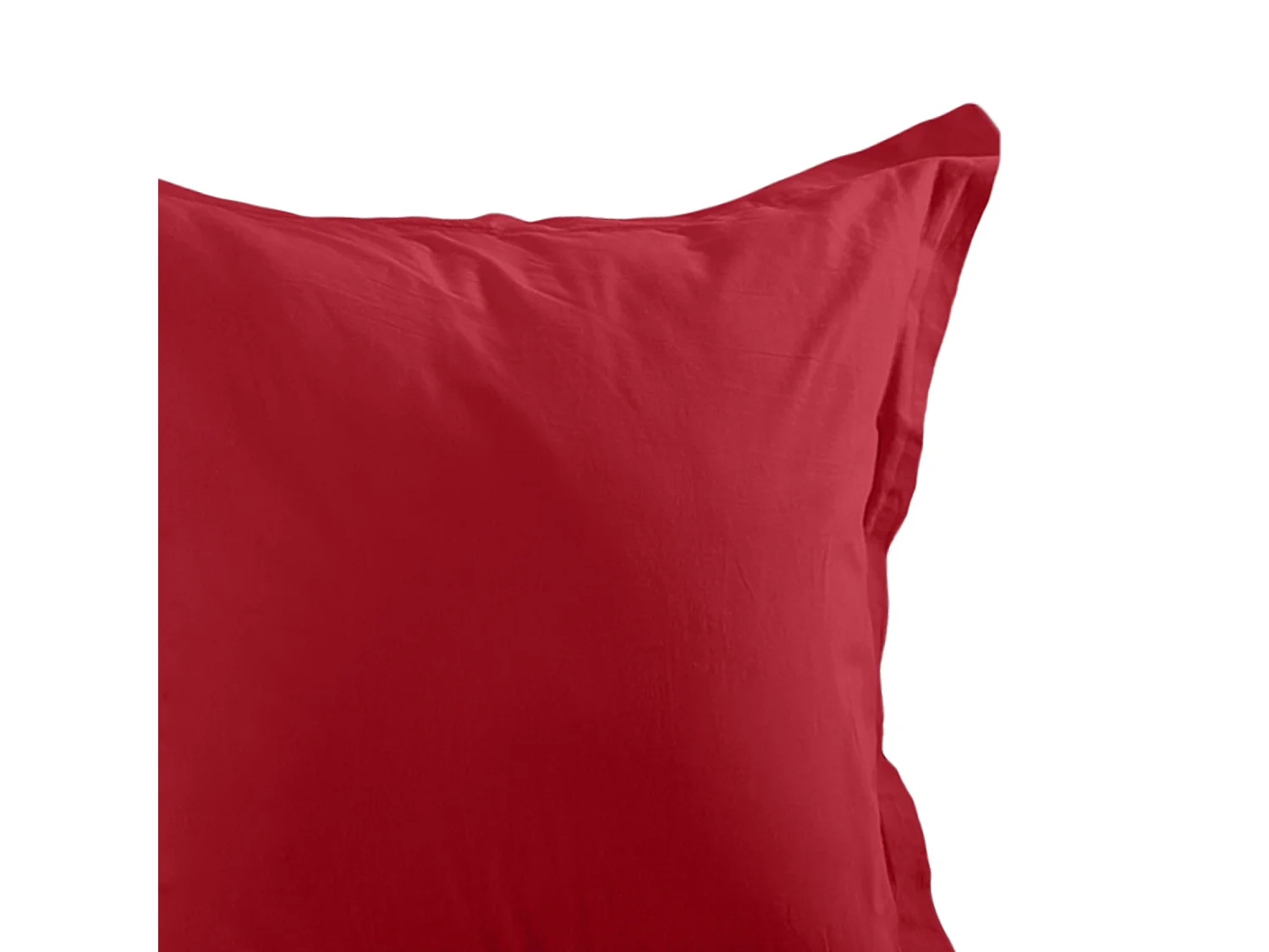 Funda de almohada lisa de algodón