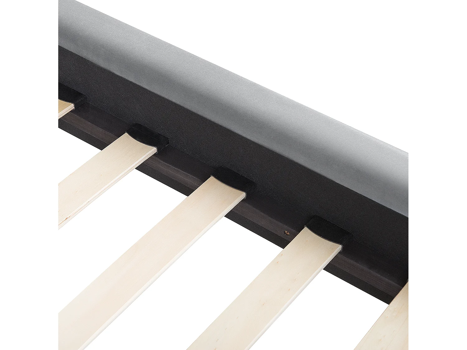 Lit avec sommier Velours MARVILLE 160 x 200 cm Gris