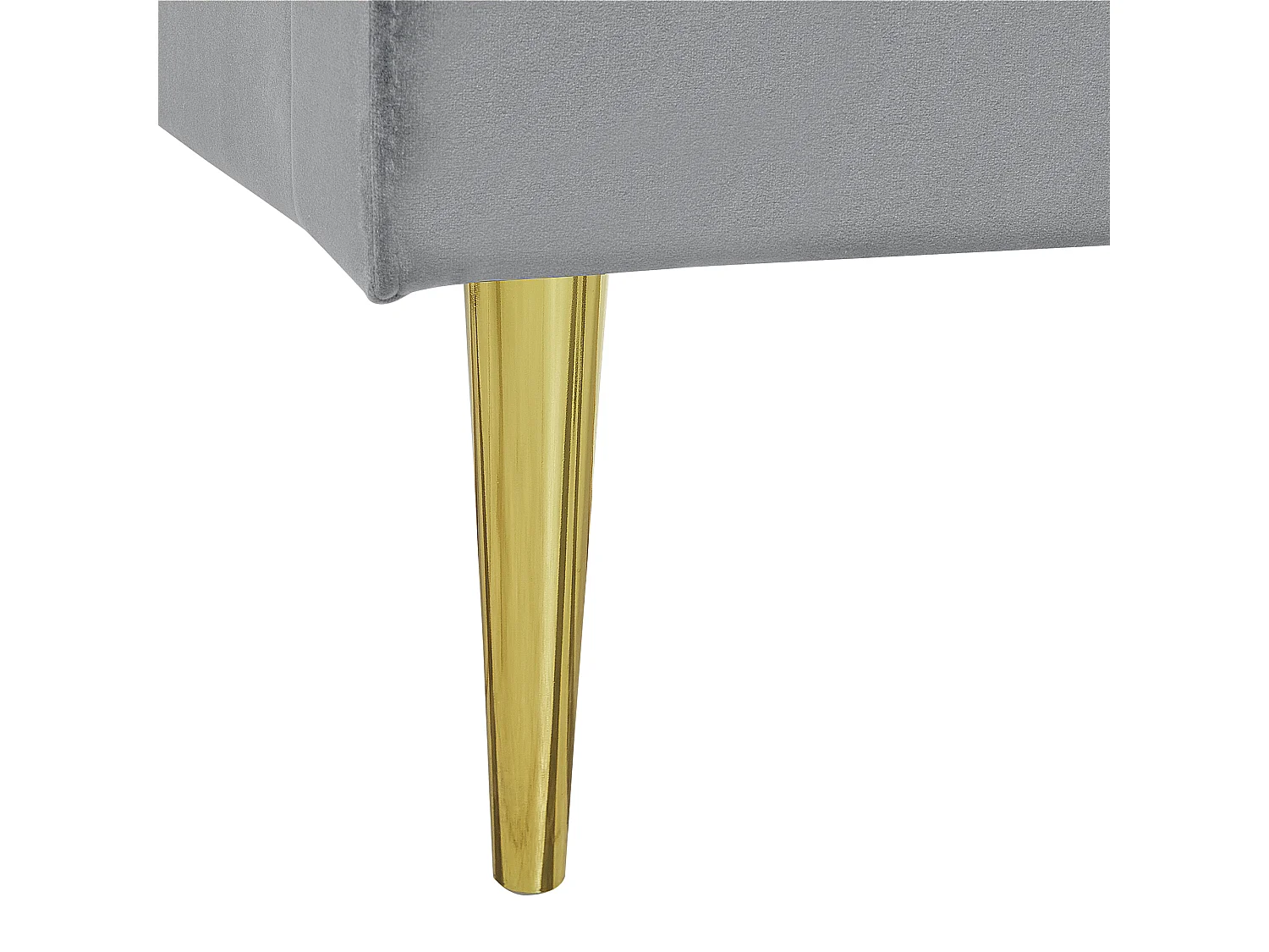 Lit avec sommier Velours MARVILLE 160 x 200 cm Gris