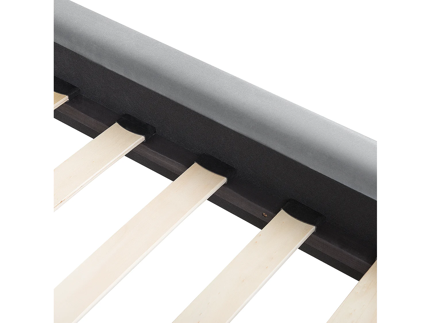 Lit avec sommier Velours MARVILLE 160 x 200 cm Gris