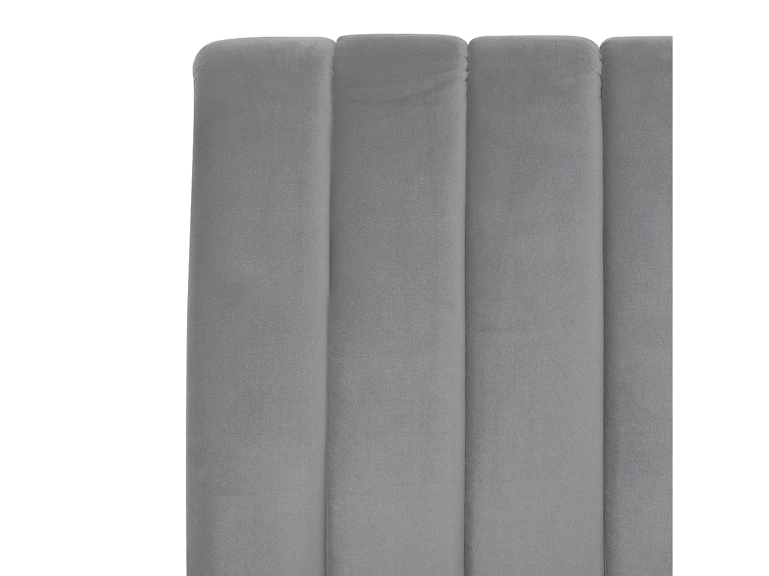 Lit avec sommier Velours MARVILLE 160 x 200 cm Gris