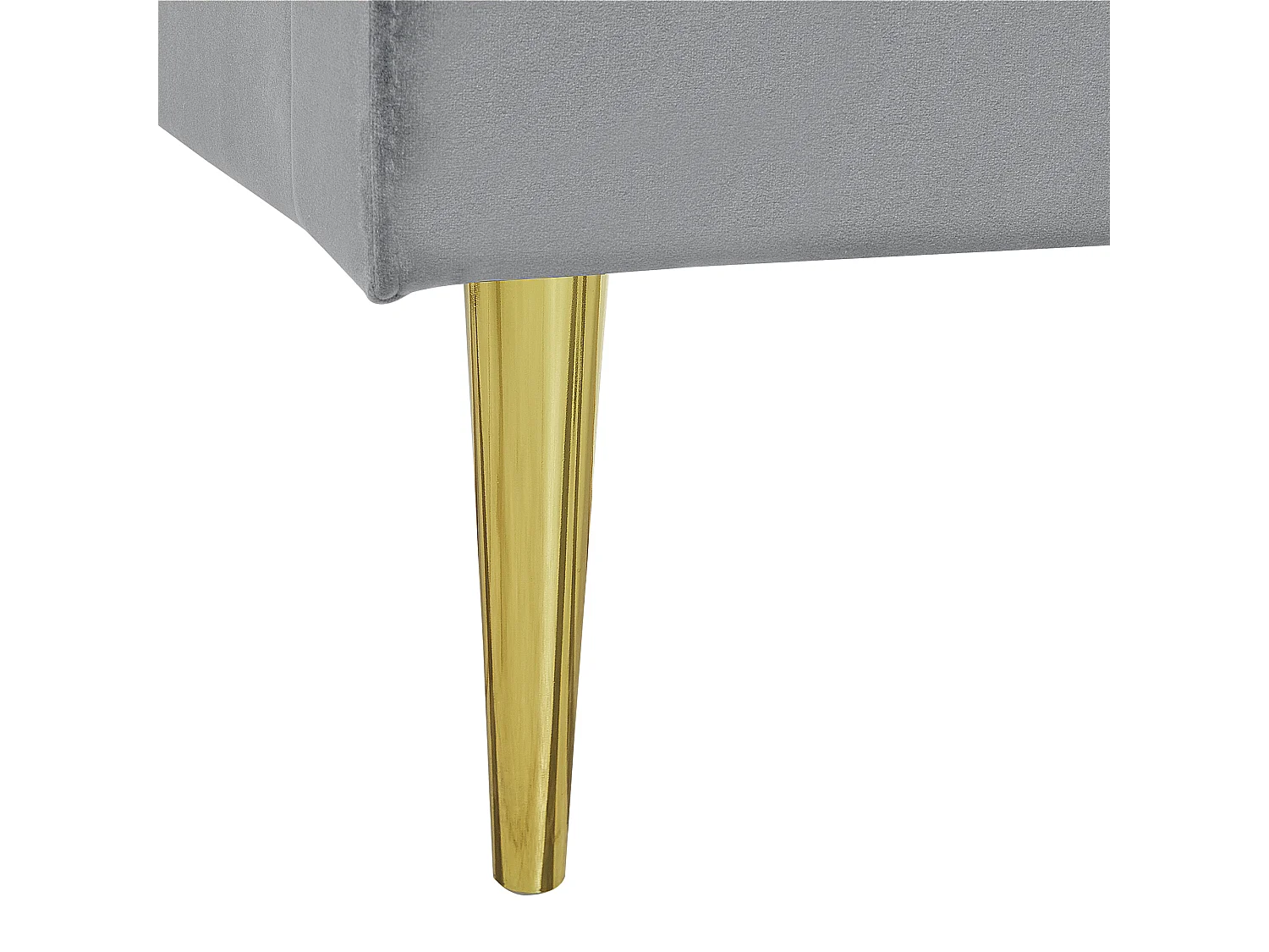 Lit avec sommier Velours MARVILLE 160 x 200 cm Gris