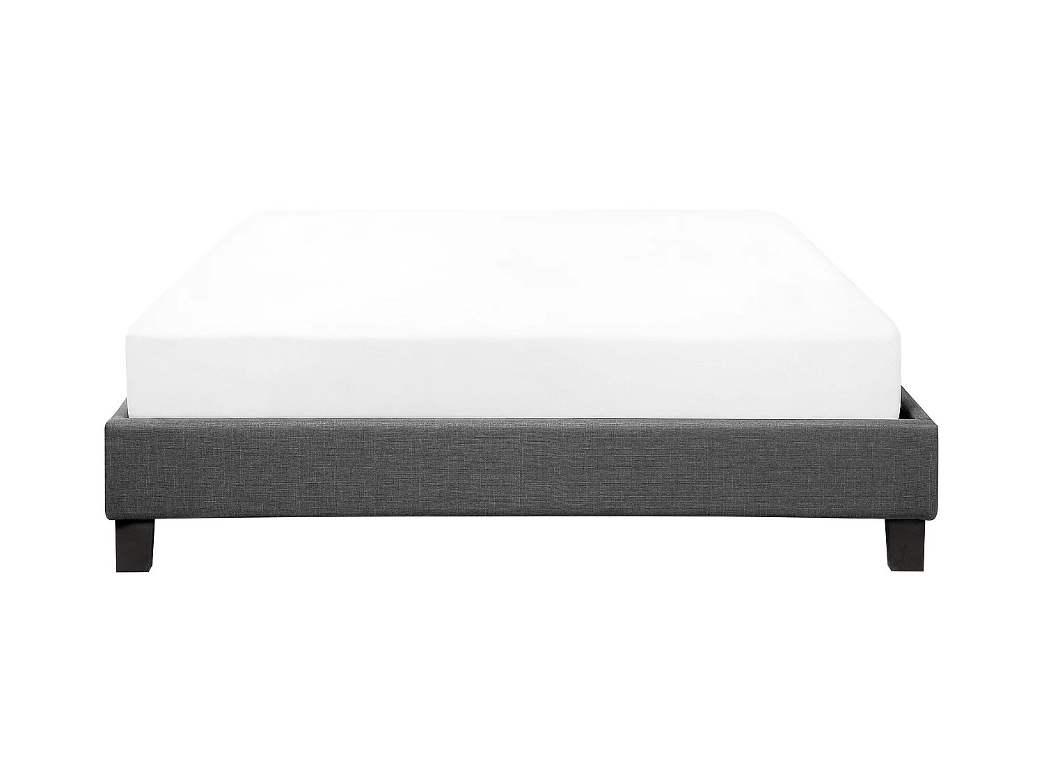 Cama sin cabecero Tela ROANNE 140 x 200 cm Gris