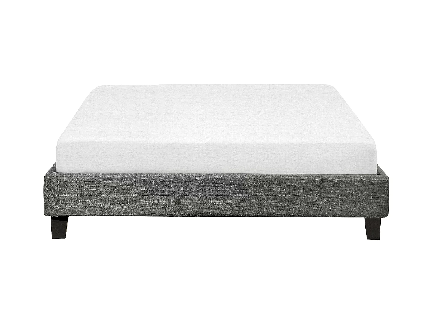 Cama sin cabecero Tela ROANNE 140 x 200 cm Gris