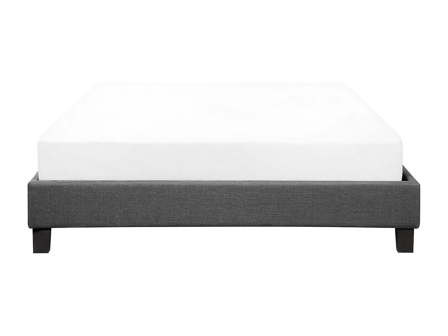 Bed zonder hoofdbord Stof ROANNE 140 x 200 cm Grijs