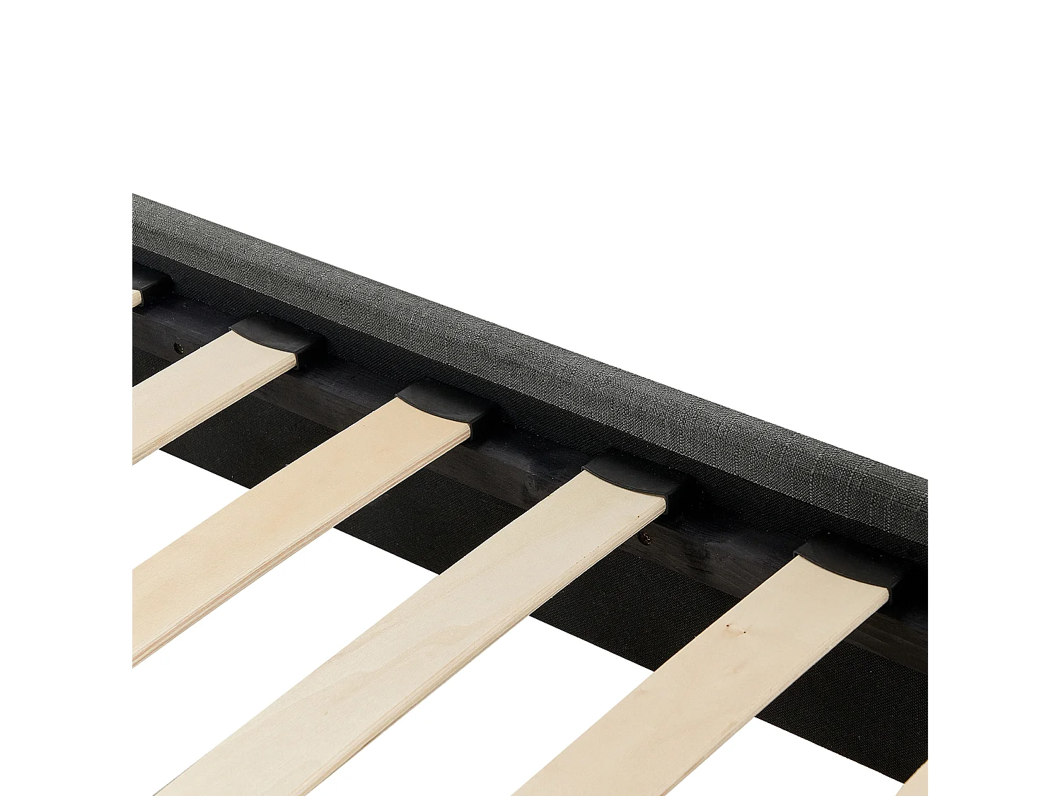 Bed zonder hoofdbord Stof ROANNE 140 x 200 cm Grijs