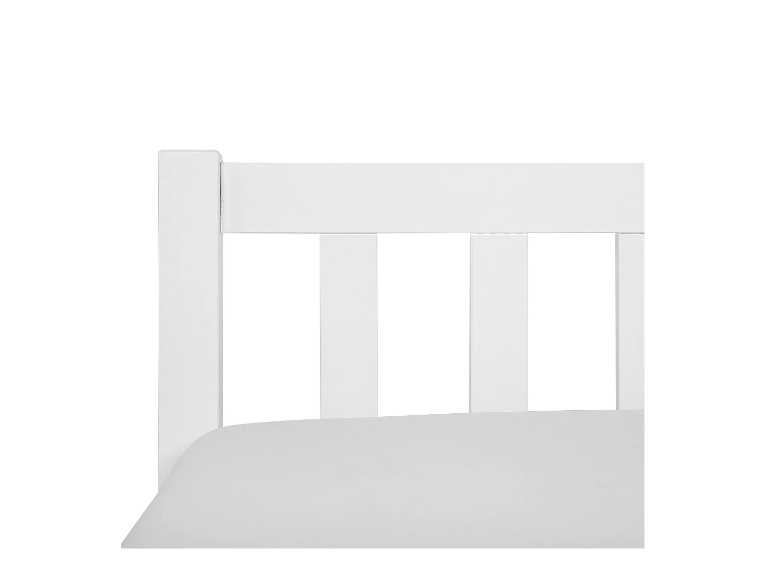 Lit avec sommier Bois de pin FLORAC 180 x 200 cm Blanc