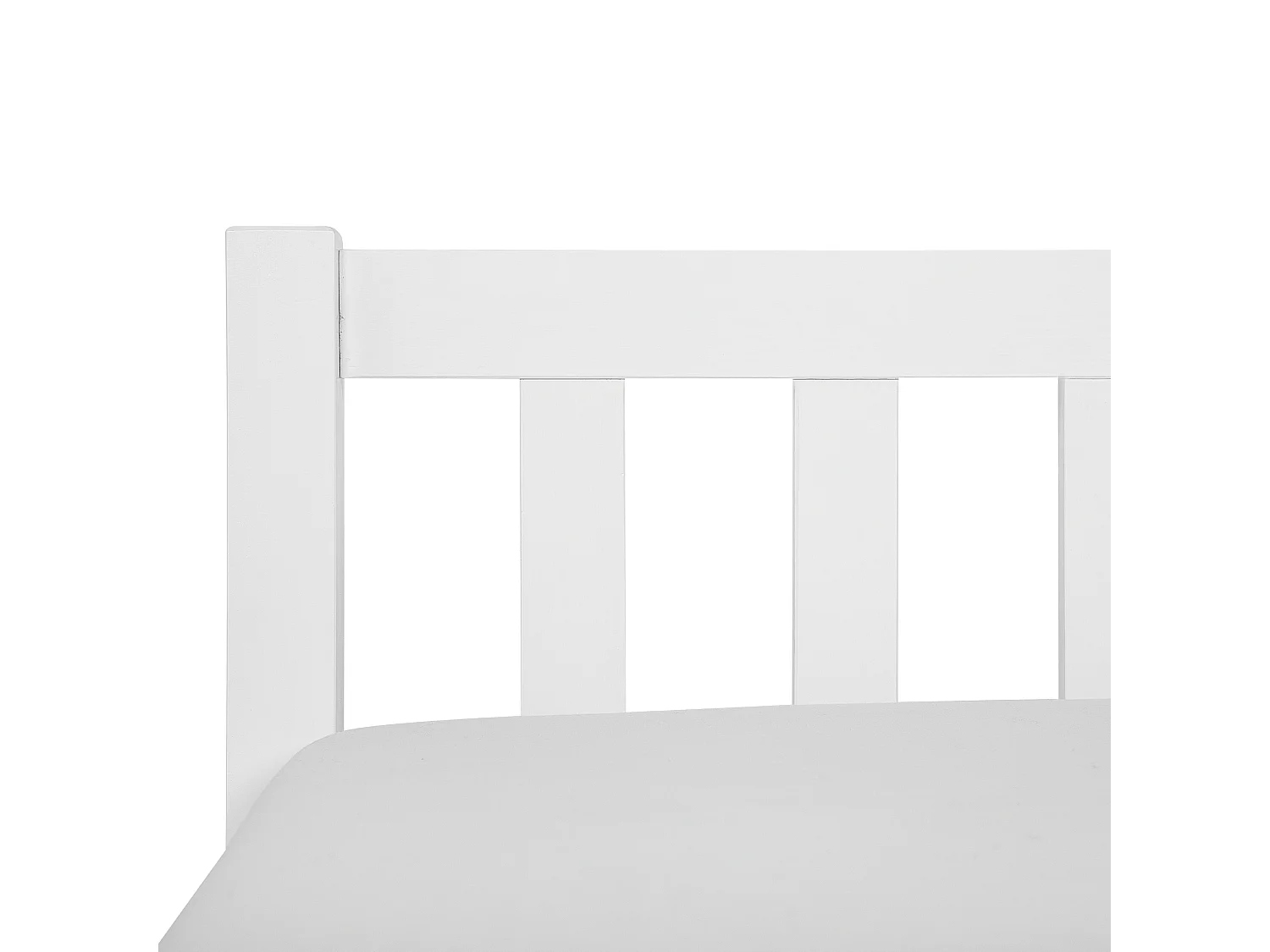 Lit avec sommier Bois de pin FLORAC 180 x 200 cm Blanc