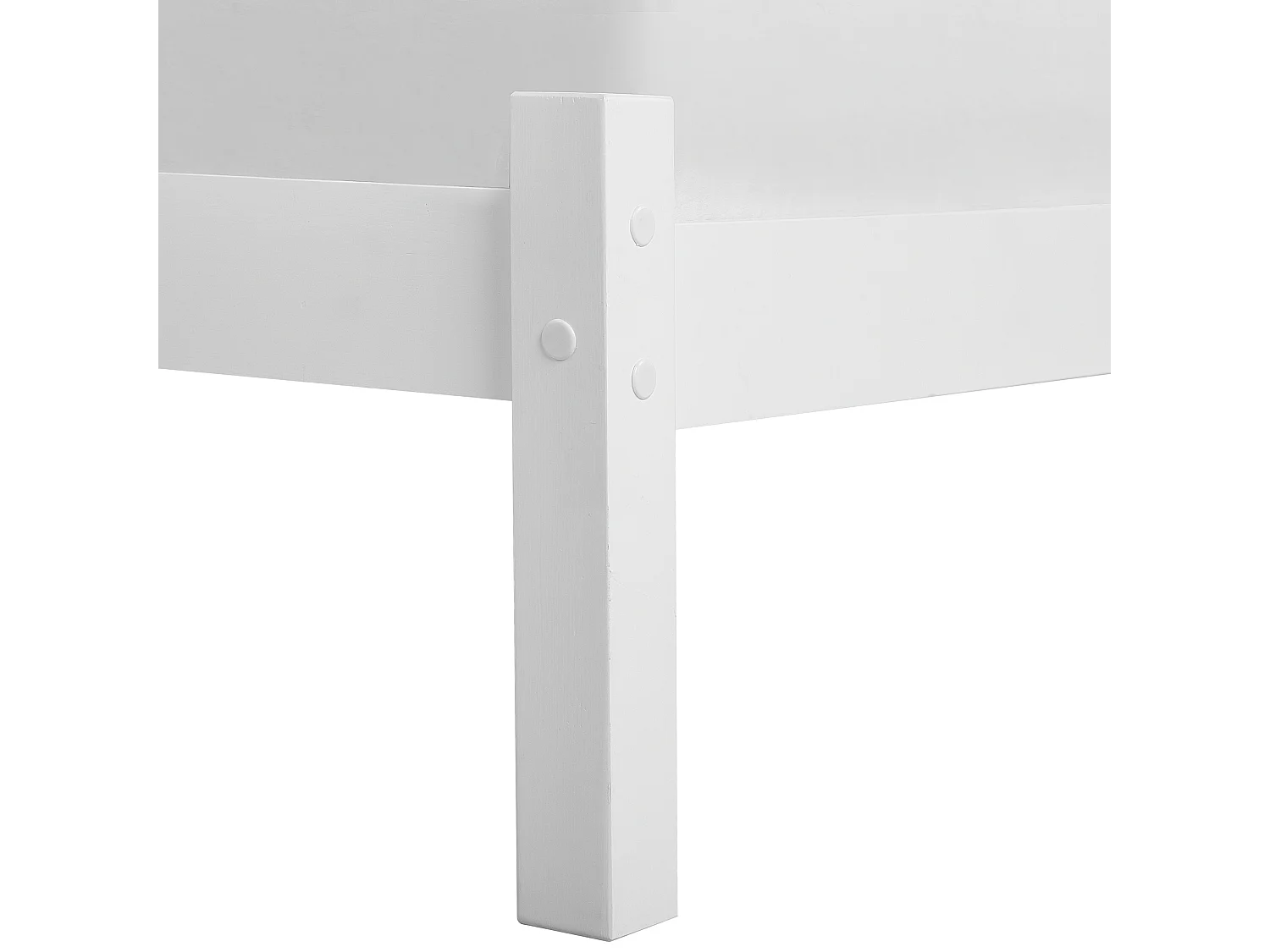 Lit avec sommier Bois de pin FLORAC 180 x 200 cm Blanc