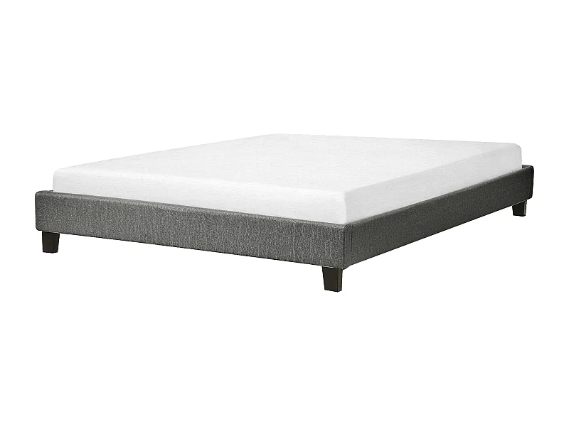 Cama sin cabecero Tela ROANNE 160 x 200 cm Gris