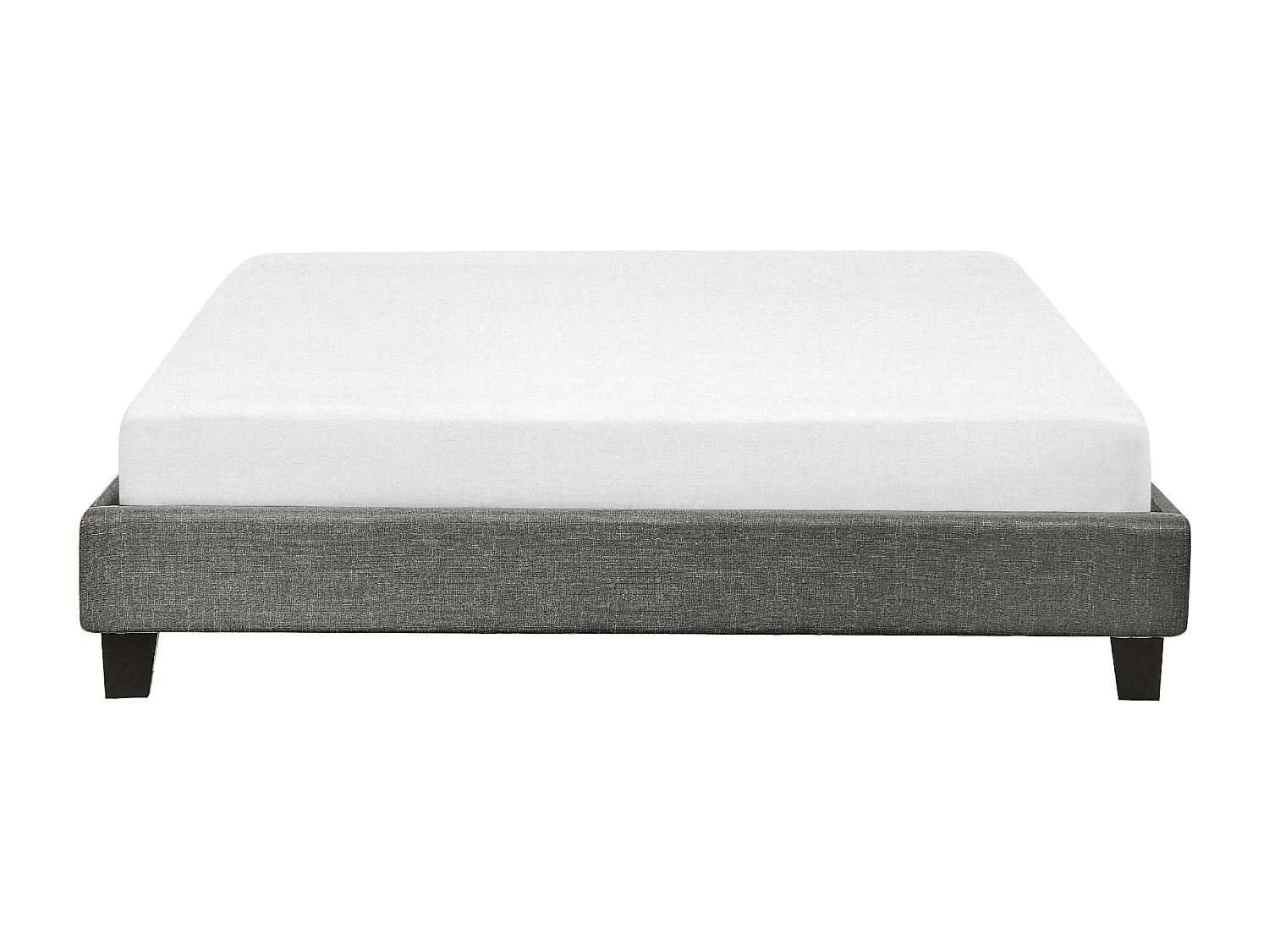 Cama sin cabecero Tela ROANNE 160 x 200 cm Gris