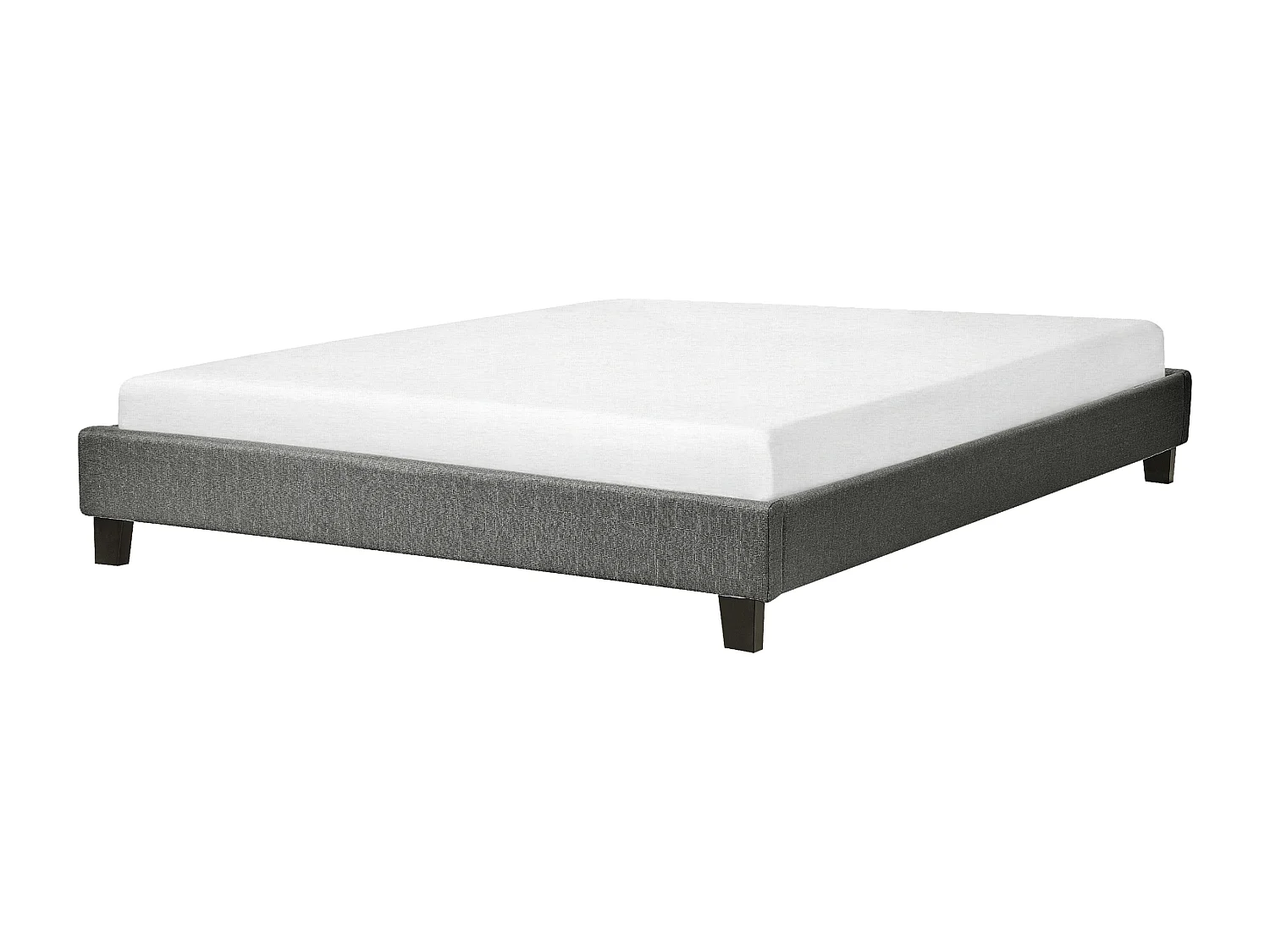 Cama Tecido ROANNE 160 x 200 cm Cinzento