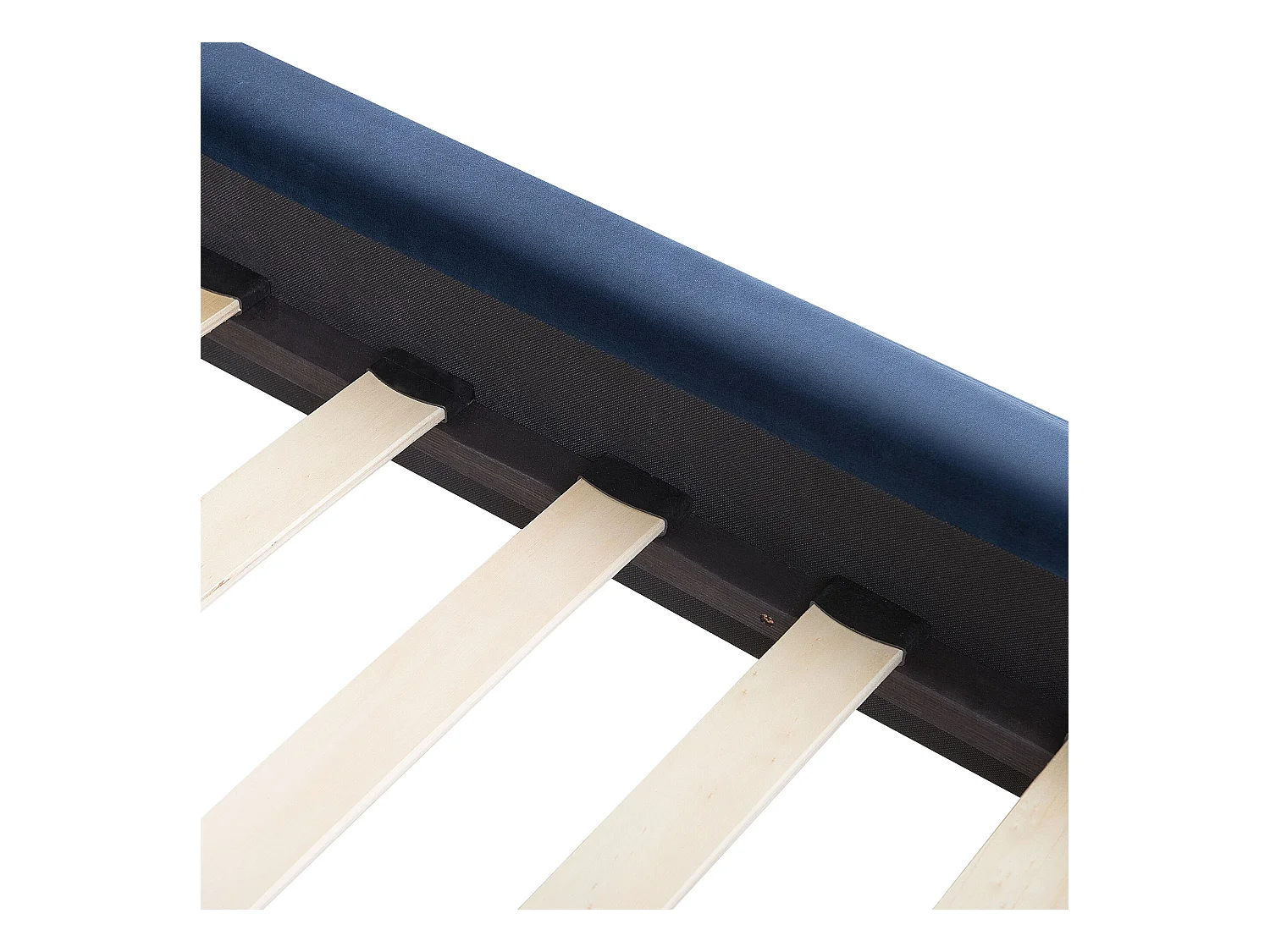 Lit avec sommier Velours MARVILLE 180 x 200 cm Bleu marine