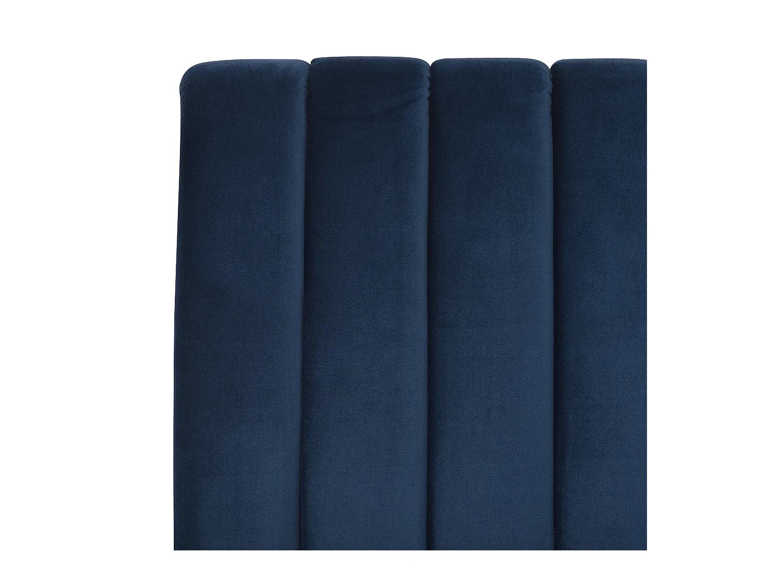 Lit avec sommier Velours MARVILLE 180 x 200 cm Bleu marine