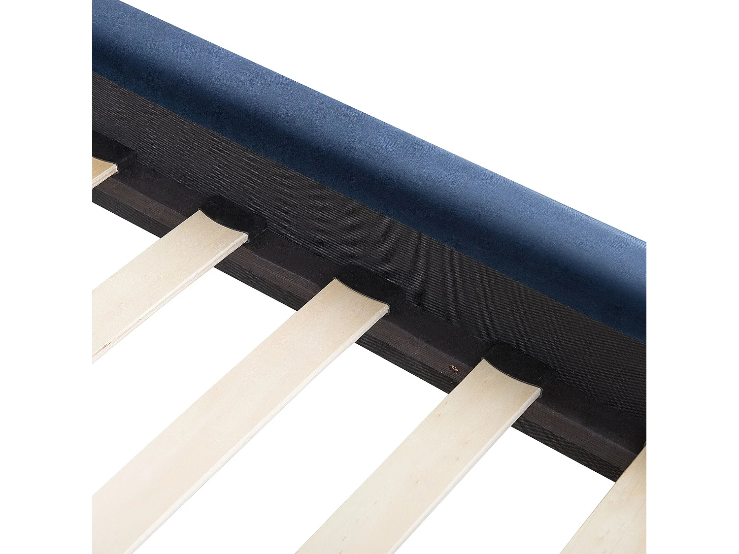 Lit avec sommier Velours MARVILLE 180 x 200 cm Bleu marine