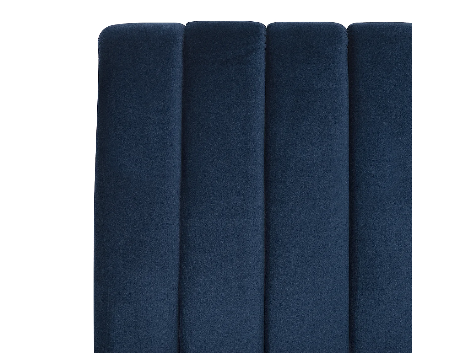 Lit avec sommier Velours MARVILLE 180 x 200 cm Bleu marine