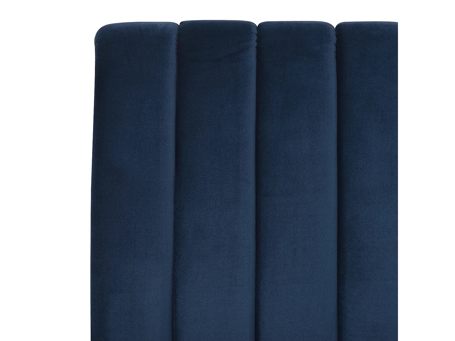 Lit avec sommier Velours MARVILLE 180 x 200 cm Bleu marine