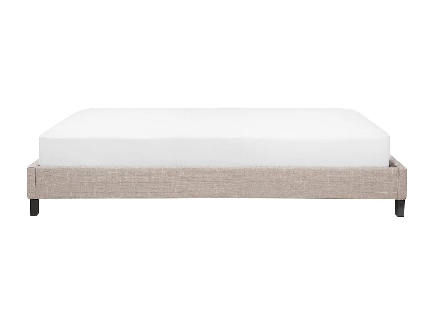 Lit sans tête de lit Tissu ROANNE 180 x 200 cm Beige
