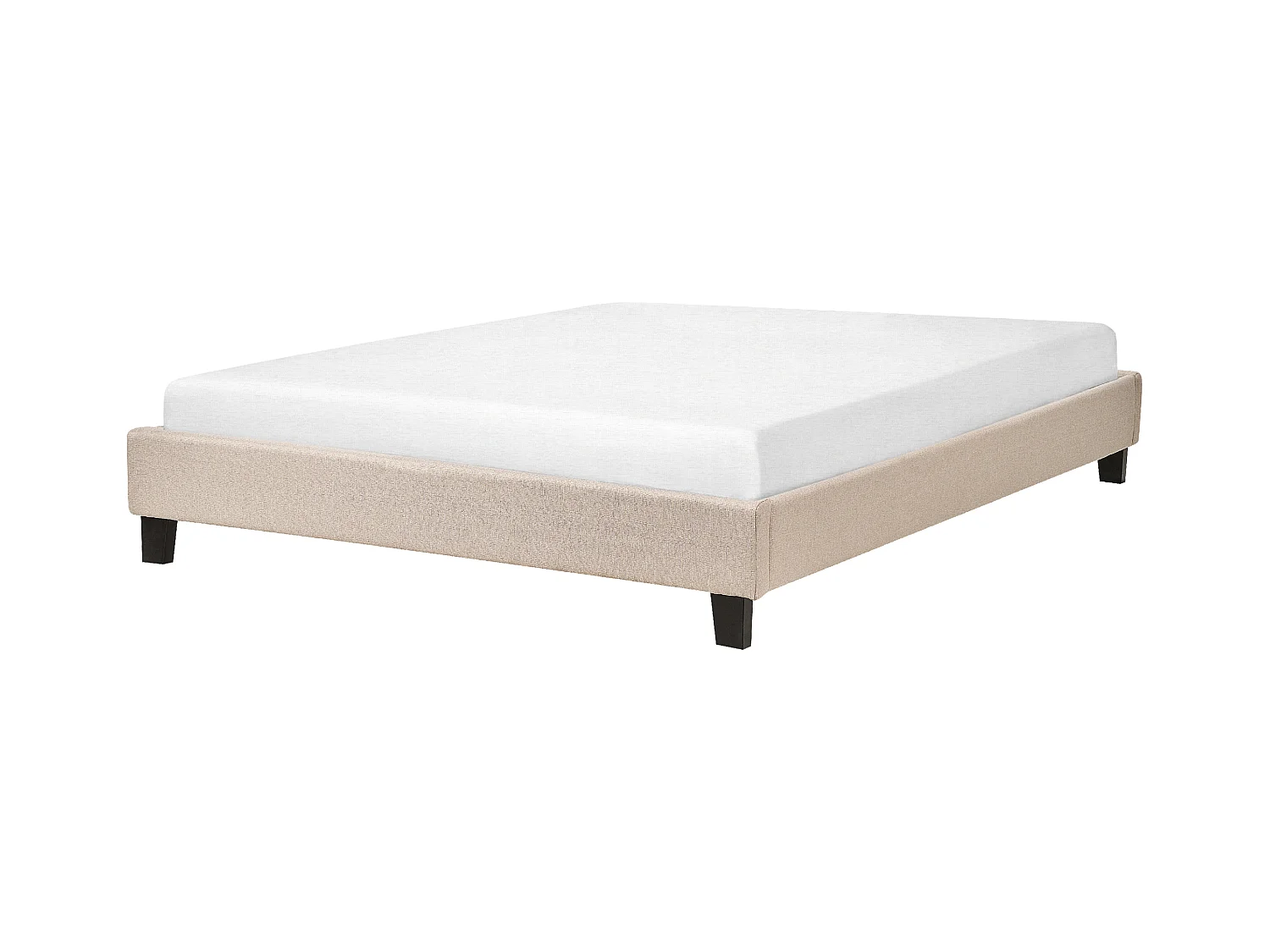 Bed zonder hoofdbord Stof ROANNE 140 x 200 cm Beige