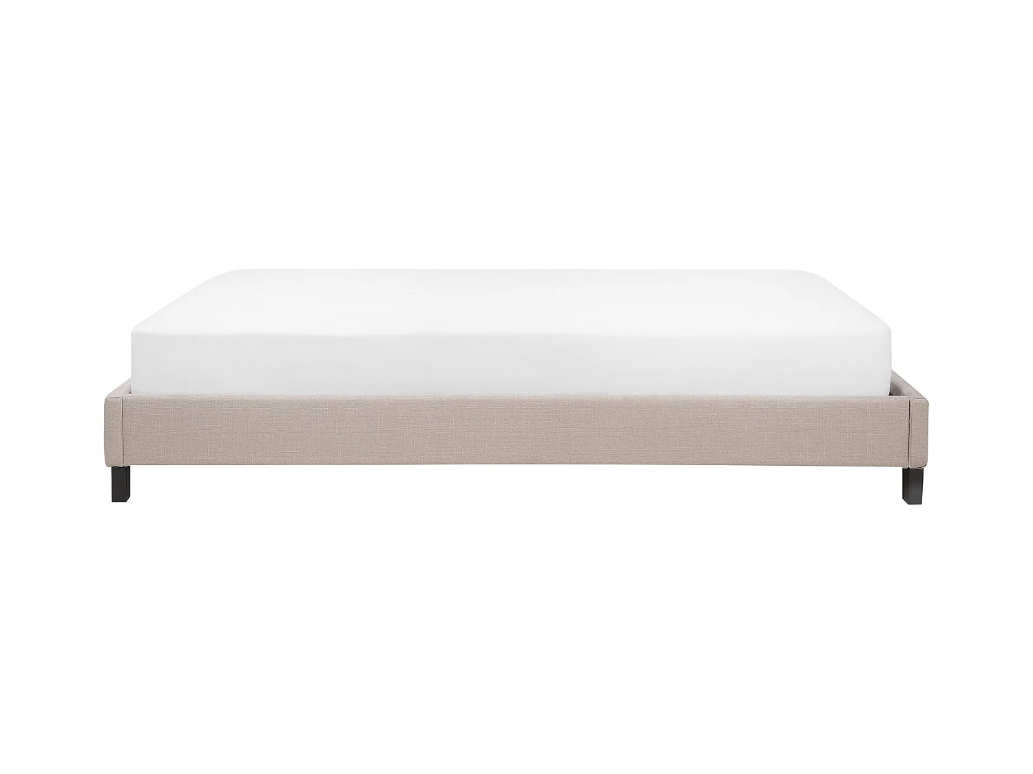 Bed zonder hoofdbord Stof ROANNE 140 x 200 cm Beige