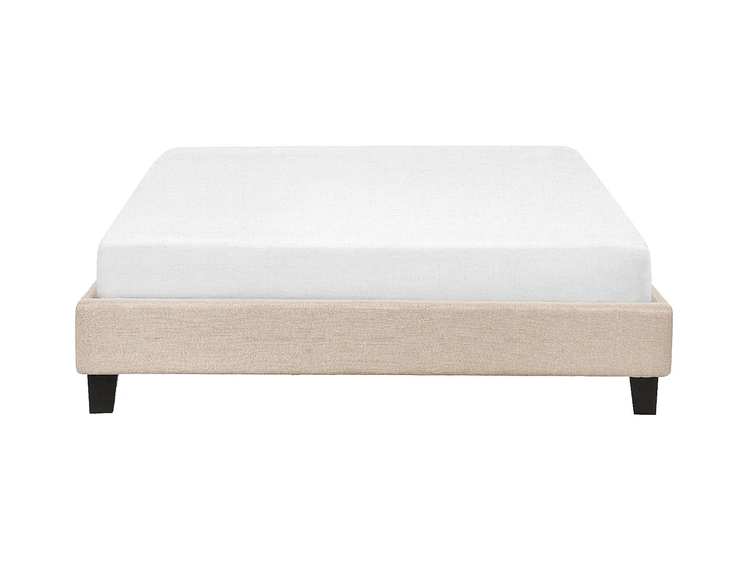 Bed zonder hoofdbord Stof ROANNE 140 x 200 cm Beige