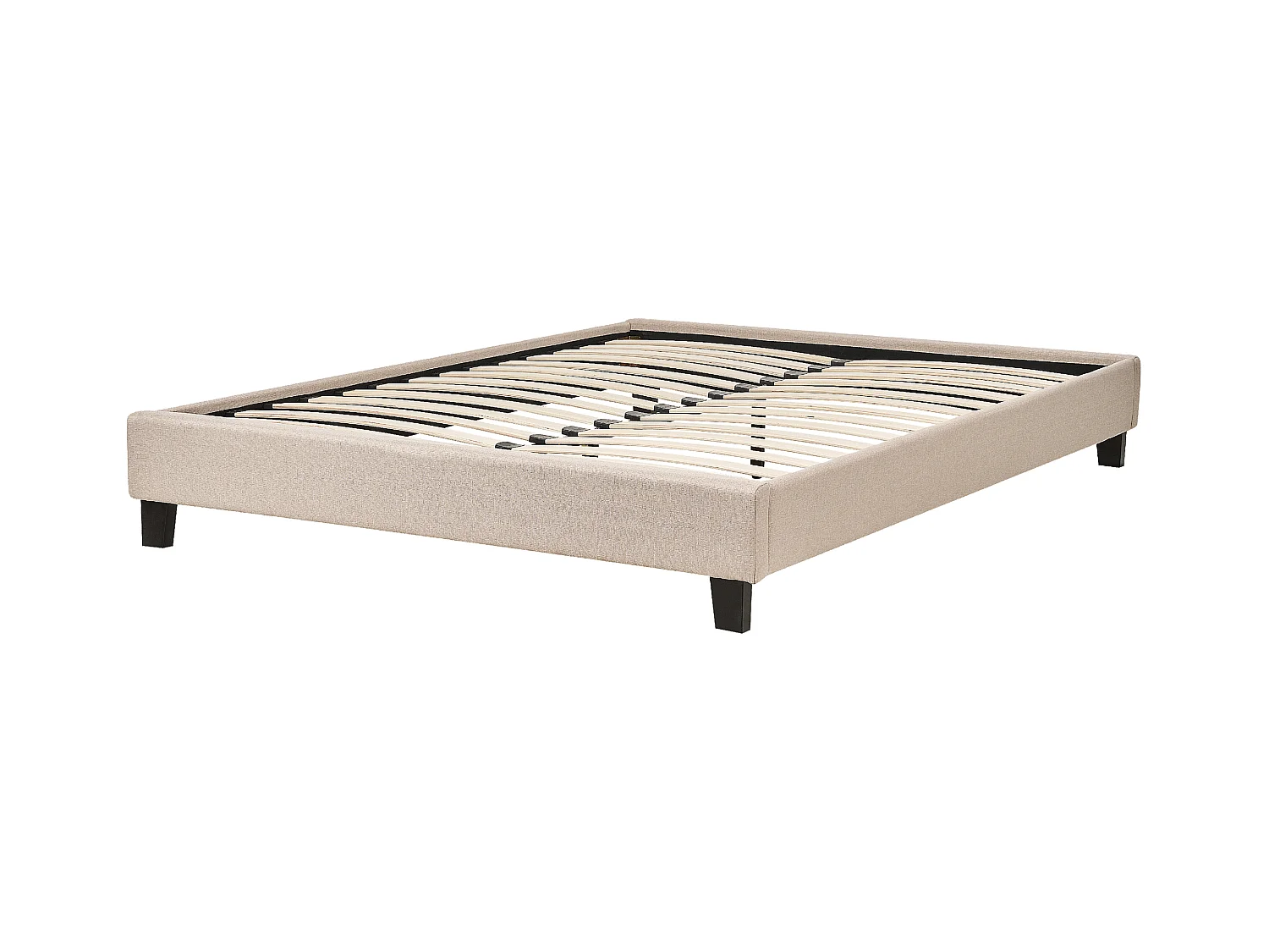 Bed zonder hoofdbord Stof ROANNE 140 x 200 cm Beige