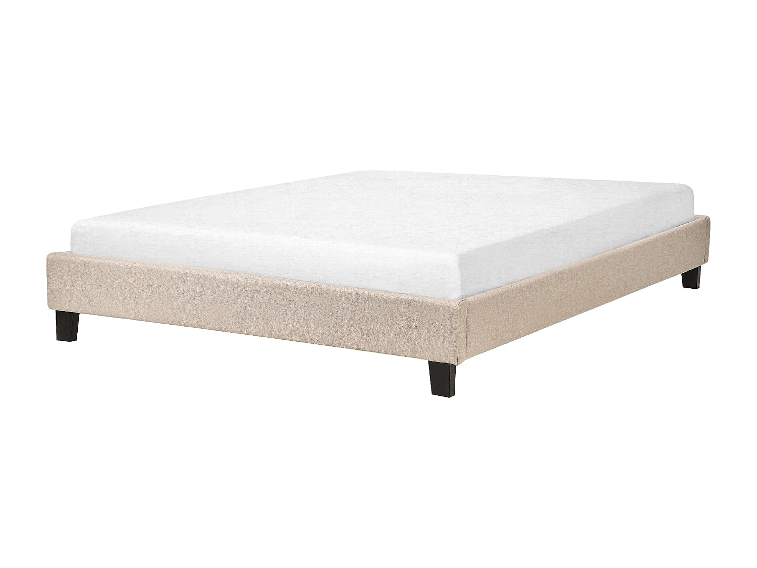Cama Tecido ROANNE 140 x 200 cm Creme