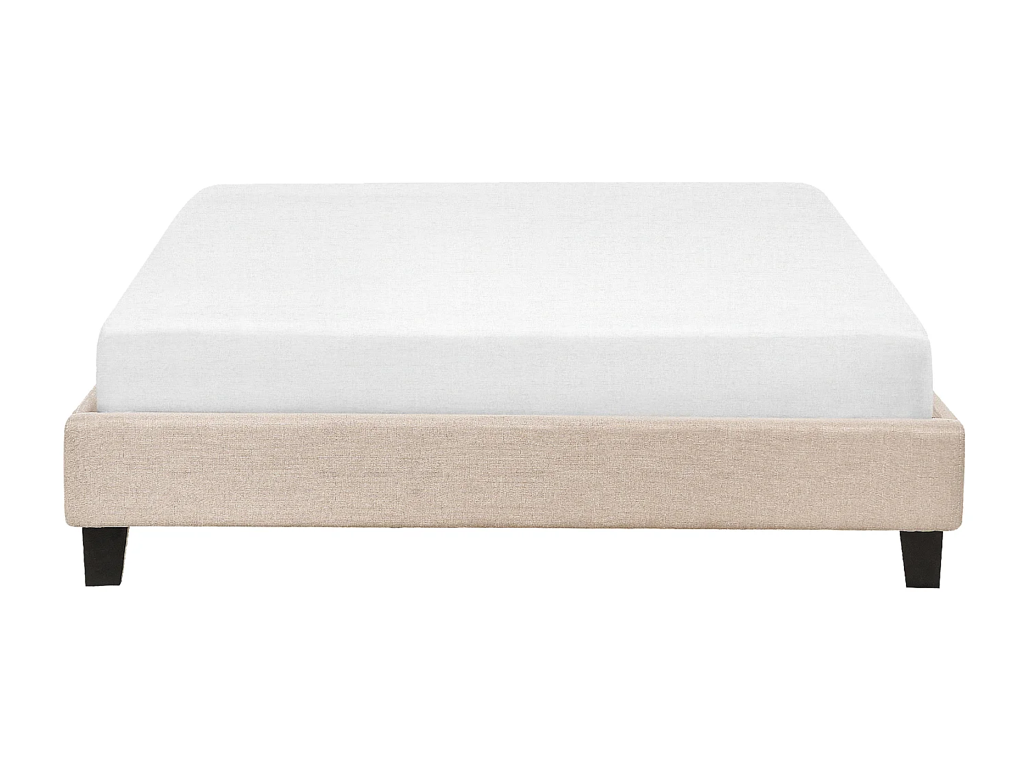 Cama Tecido ROANNE 140 x 200 cm Creme