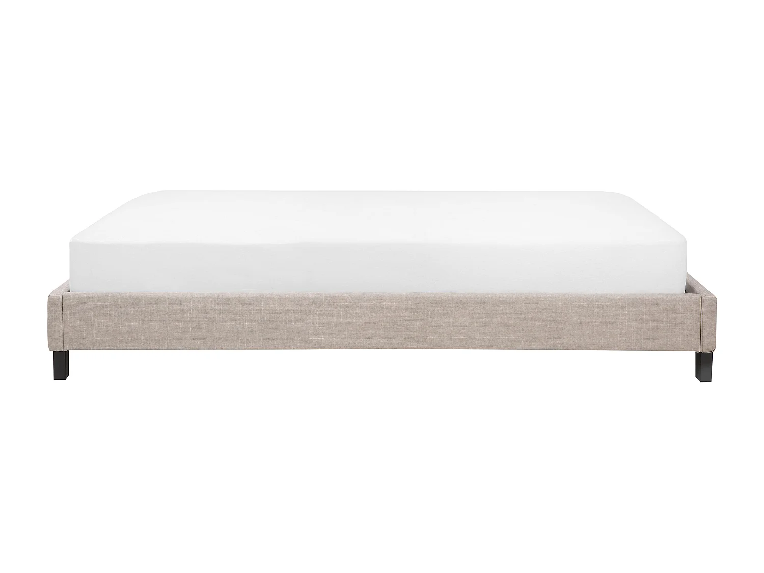 Cama Tecido ROANNE 140 x 200 cm Creme