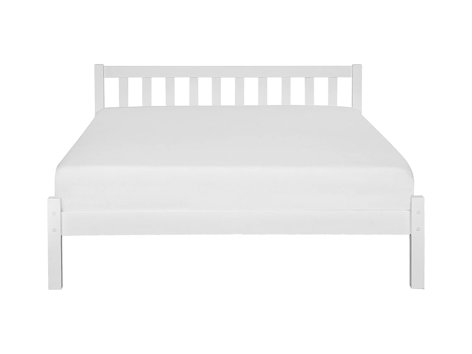 Bed Dennenhout FLORAC 140 x 200 cm Wit