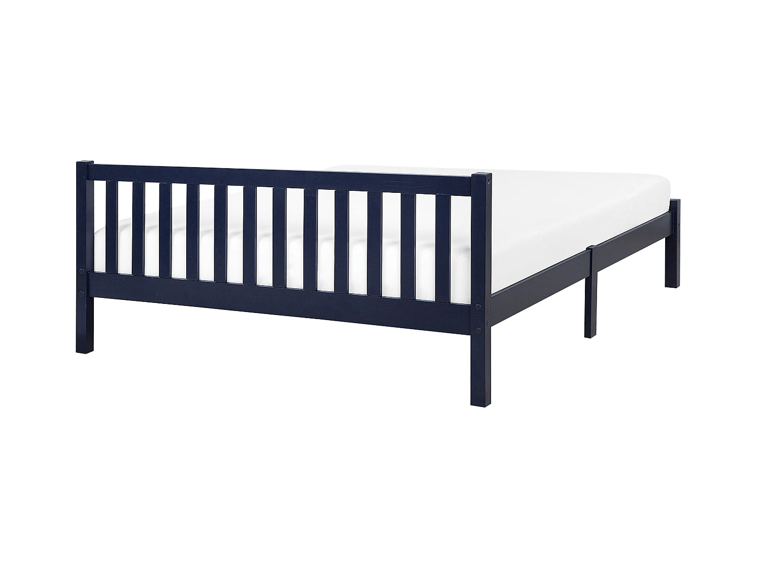 Bed Dennenhout FLORAC 140 x 200 cm Marineblauw