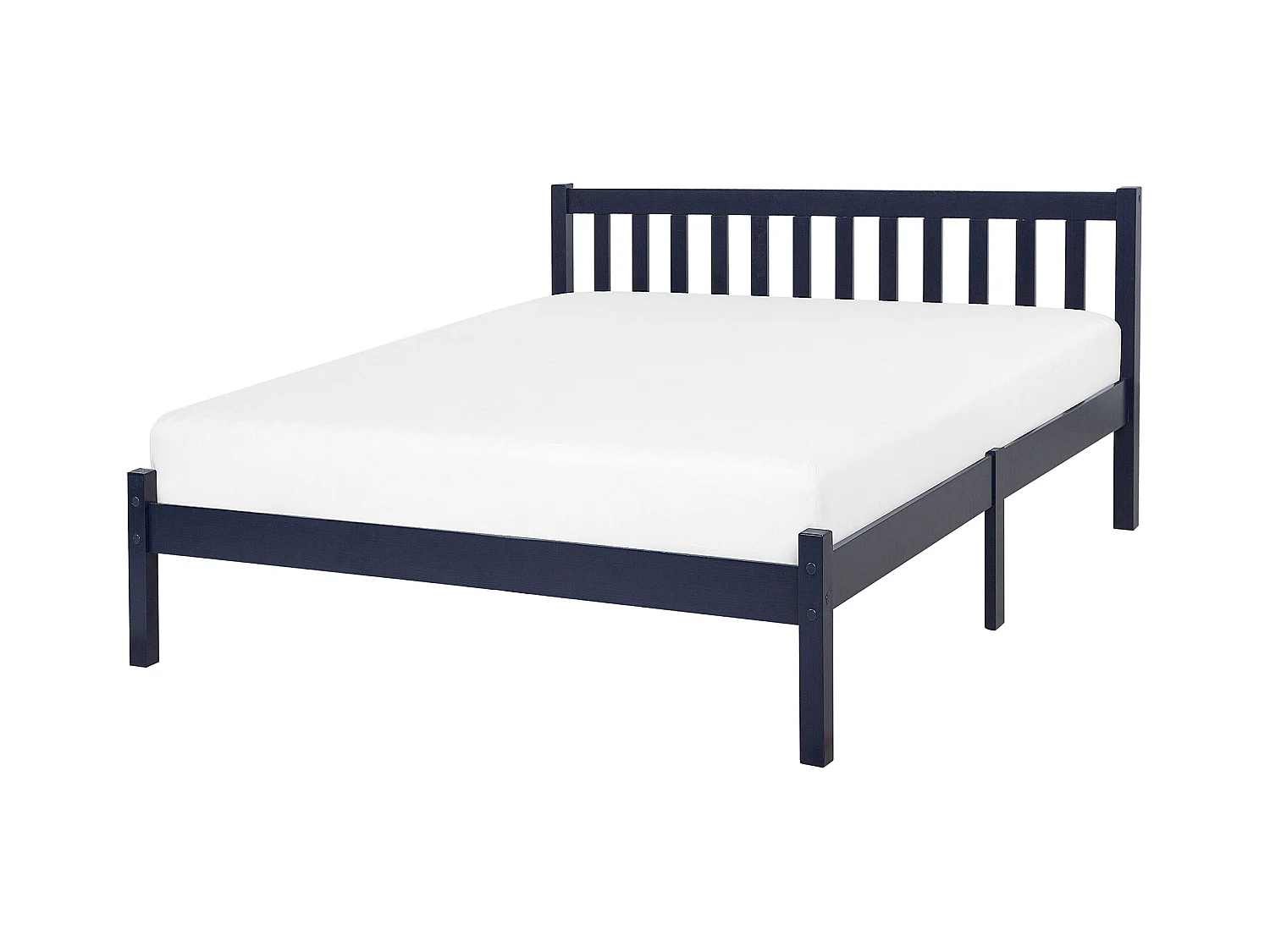 Bed Dennenhout FLORAC 140 x 200 cm Marineblauw