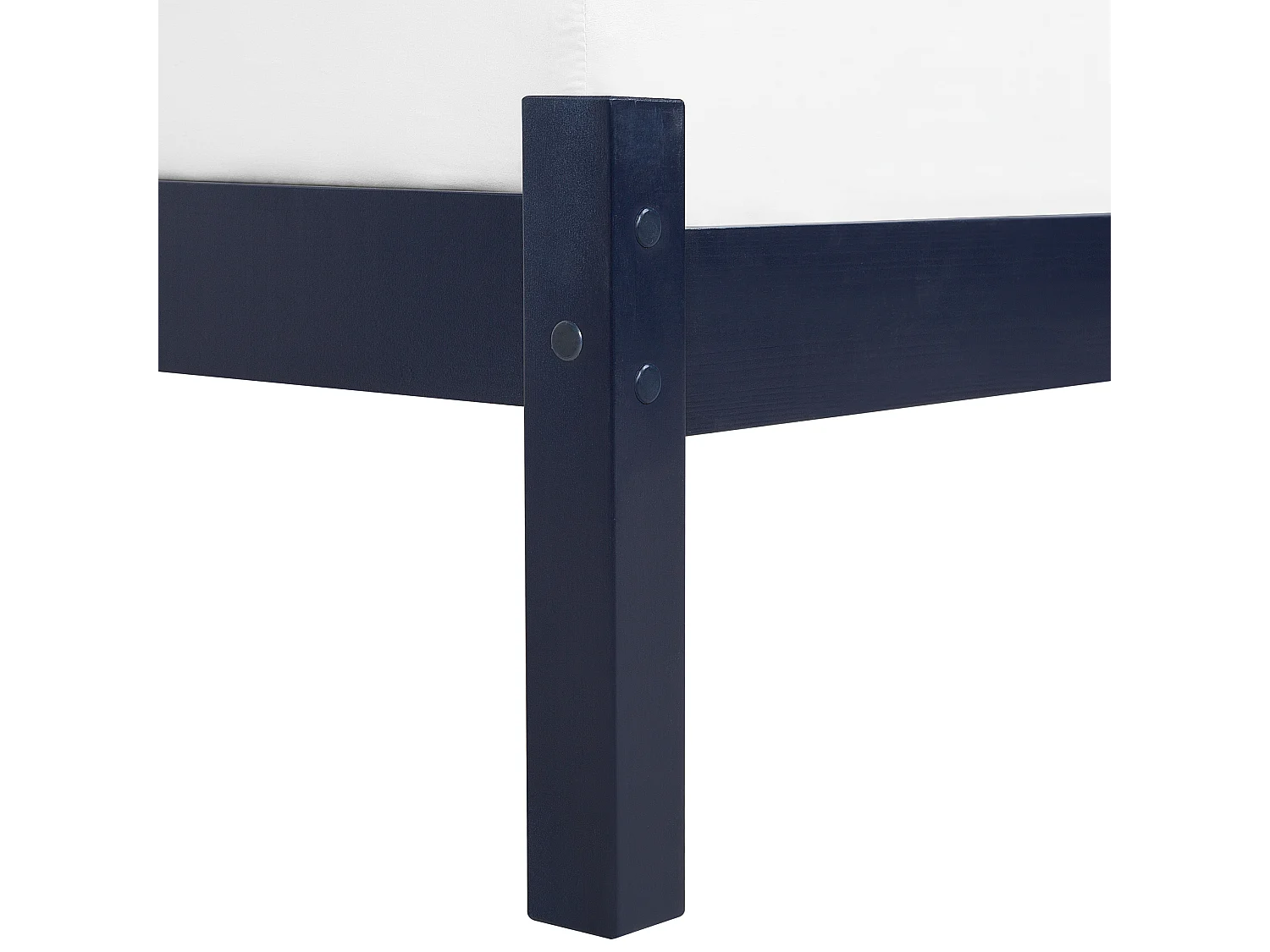 Lit avec sommier Bois de pin FLORAC 140 x 200 cm Bleu marine