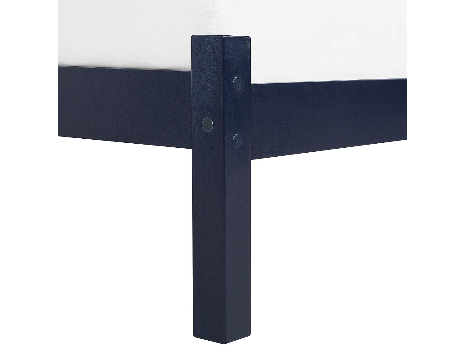 Lit avec sommier Bois de pin FLORAC 140 x 200 cm Bleu marine