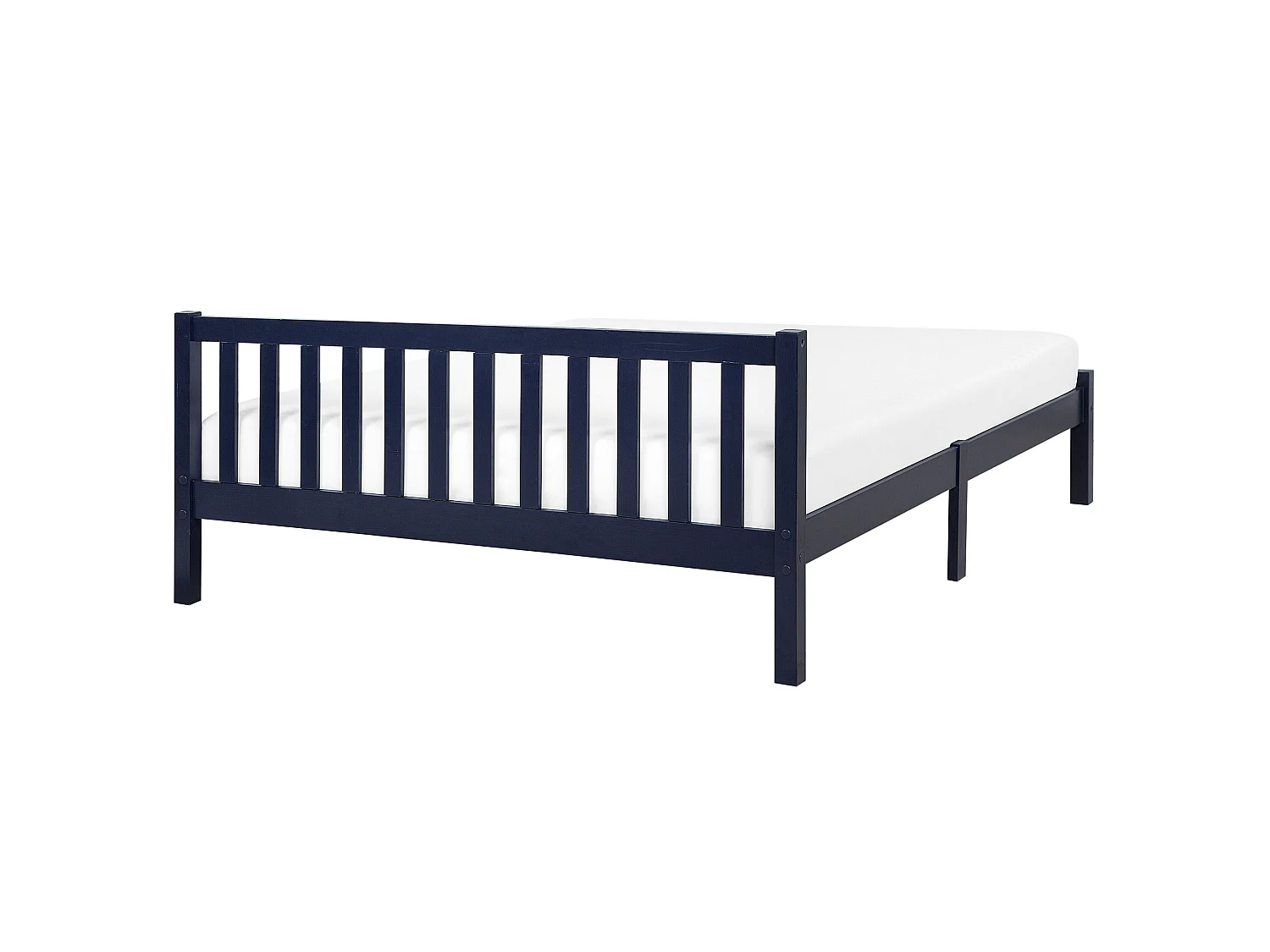 Bed Dennenhout FLORAC 140 x 200 cm Marineblauw