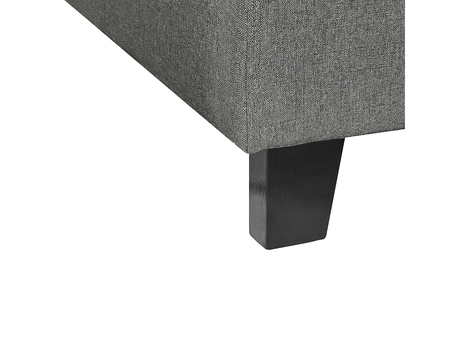 Lit sans tête de lit Tissu ROANNE 180 x 200 cm Gris