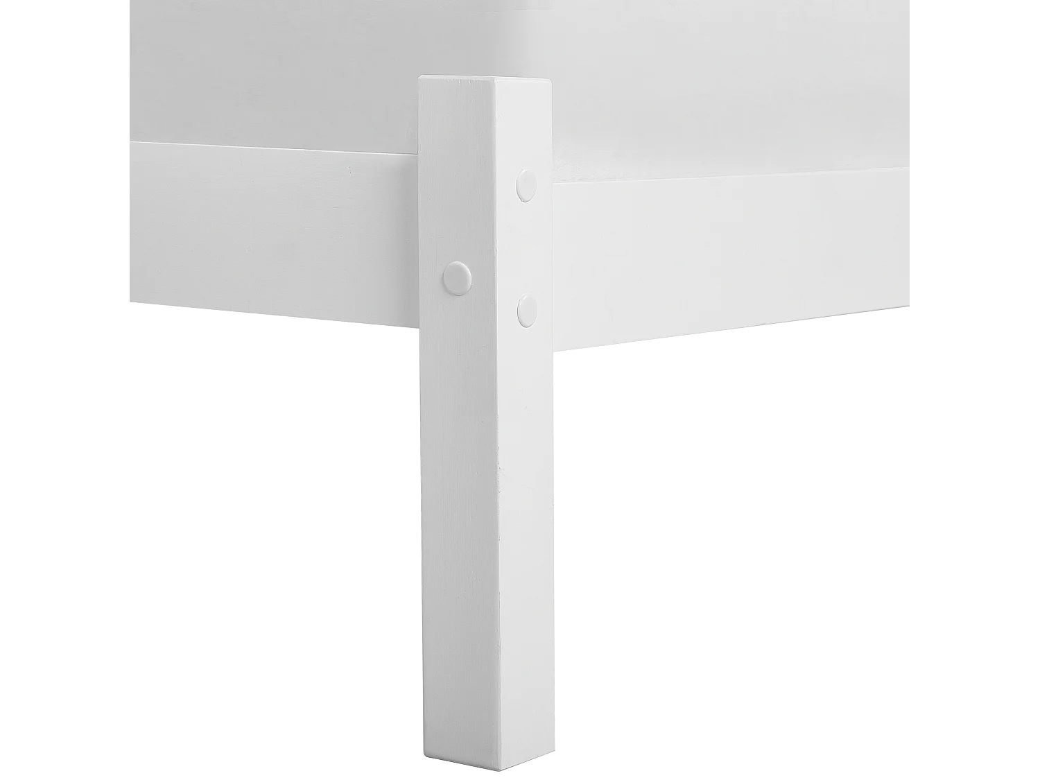 Lit avec sommier Bois de pin FLORAC 160 x 200 cm Blanc