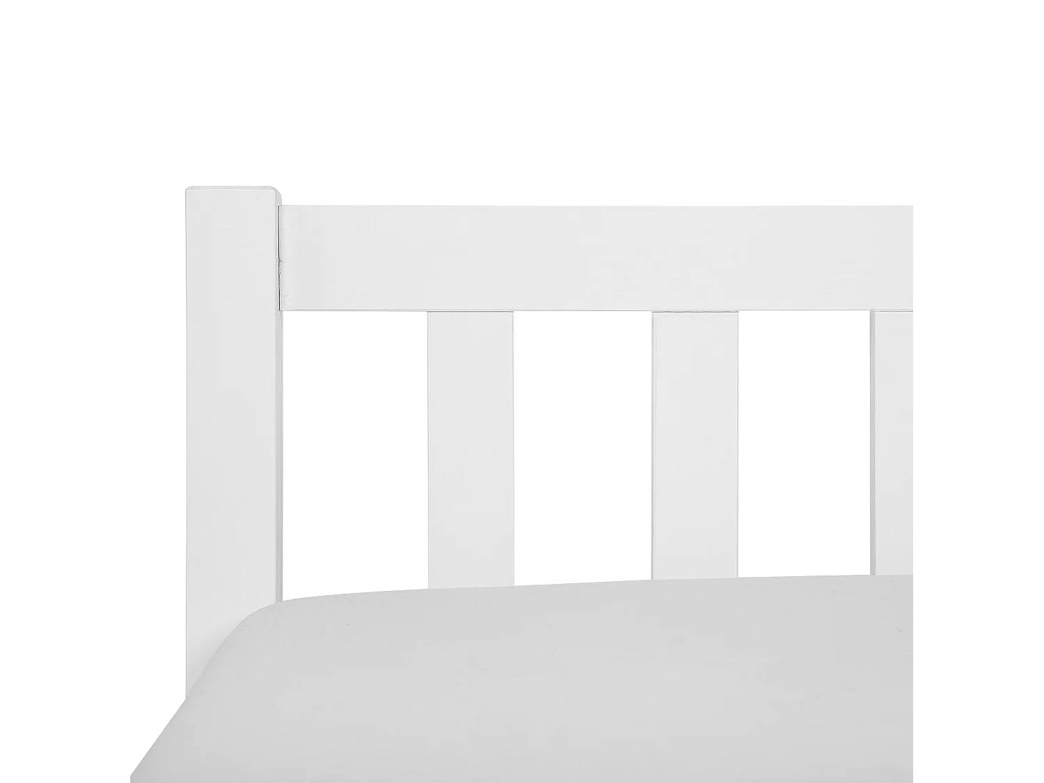 Lit avec sommier Bois de pin FLORAC 160 x 200 cm Blanc